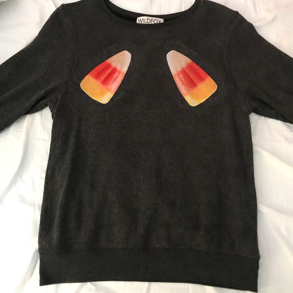 Shortened sleeve Wildfox candy corn jumper - Picture 2 of 10